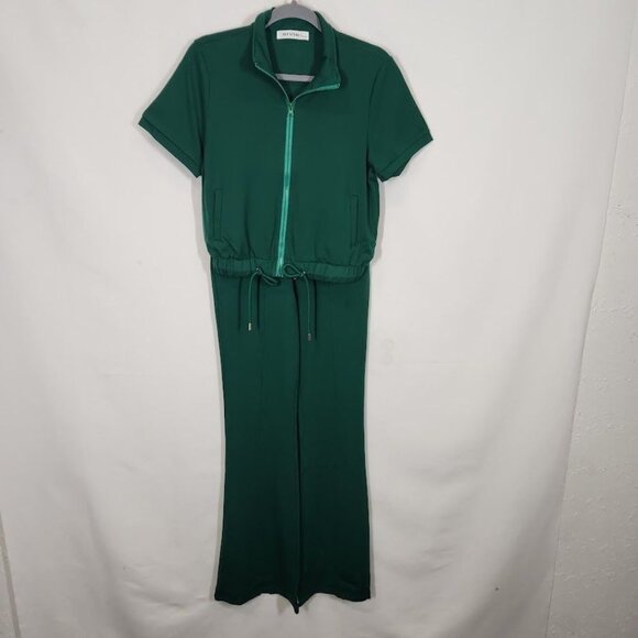 RIVIR One Time Short‎ Sleeve Flare Leg Pants Set - Forest Green Size Small - Picture 3 of 16